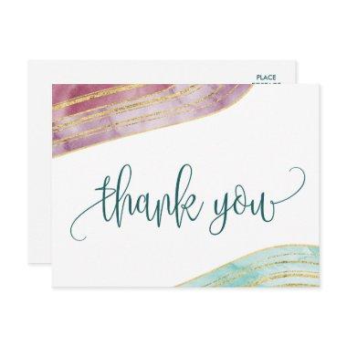 Banded Gemstone | Mauve Thank You PostInvitations