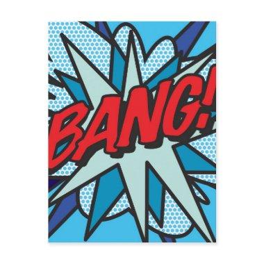 BANG Fun Retro Comic Book Pop Art PostInvitations