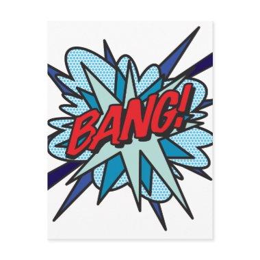 BANG Fun Retro Comic Book Pop Art PostInvitations