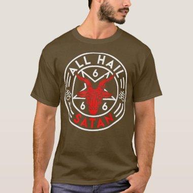 Baphomet All Hail Satan Devil Goat Bafomet T-Shirt