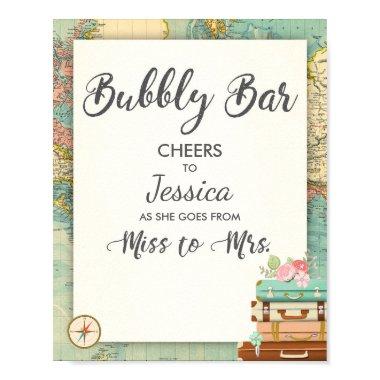 Bar sign Travel Bridal shower Miss to Mrs Mimosa