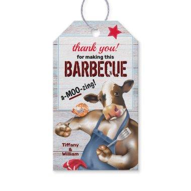 Barbecue Cookout Cow Grilling Shrimp Gift Tags