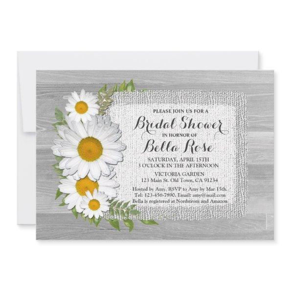 Barn wood daisies bridal shower invites daisy2