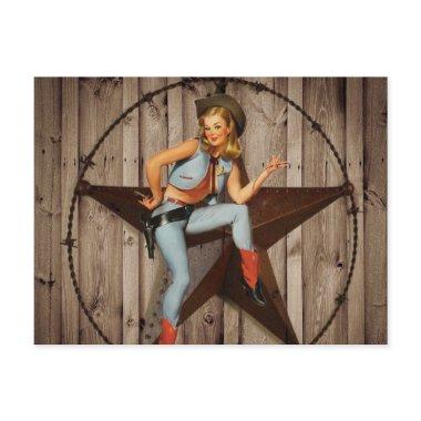 Barn Wood Texas Star western country Cowgirl Post