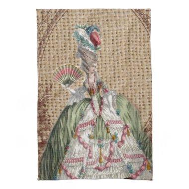 baroque french country burlap Marie Antoinette Towel