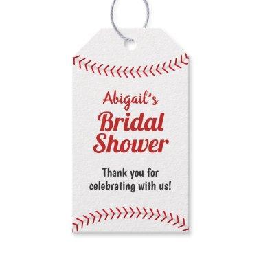 Baseball Sports Themed Bridal Shower Favor Gift Tags