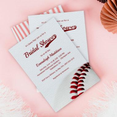 Baseball Theme Bridal Shower Invitations