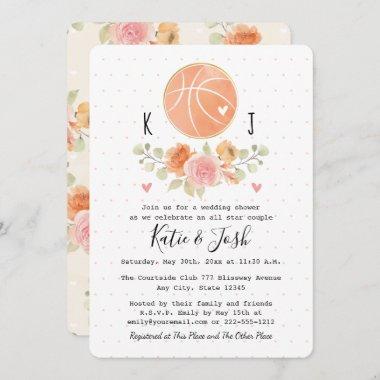 Basketball Themed Wedding Couples Shower Invitations