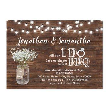 BBQ before I do couples shower country chic Invitations