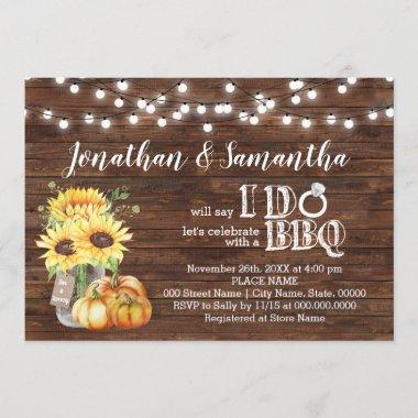 BBQ before I do couples shower sunflowers country Invitations