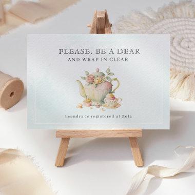 Be a Dear Wrap in Clear Tea Party  Enclosure