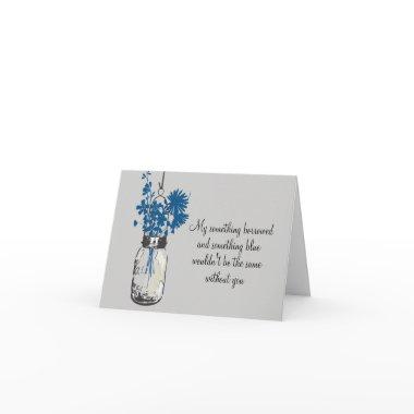 Be My Bridesmad - Mason Jar & Wildflowers
