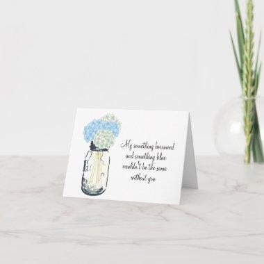 Be My Bridesmaid - Mason Jar Hydrangea Flowers Invitations