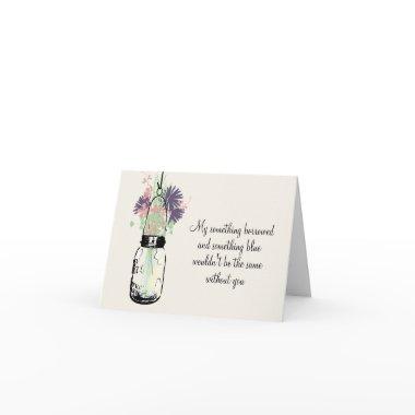 Be My Bridesmaid - Mason Jar & Wildflowers