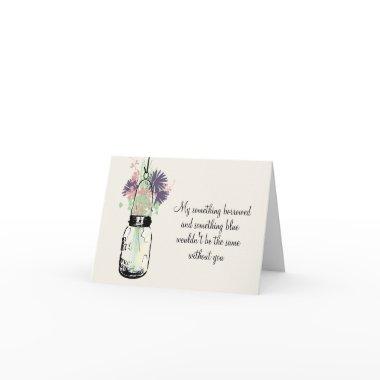 Be My Bridesmaid - Mason Jar & Wildflowers Invitations