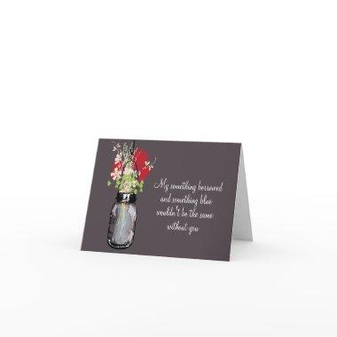 Be My Bridesmaid - Mason Jar & Wildflowers
