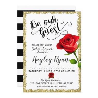 Be Our Guest Baby Shower Invitations