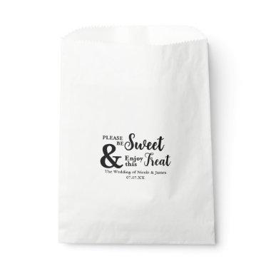 Be Sweet Enjoy this Treat Chic Wedding Favor Favor Bag