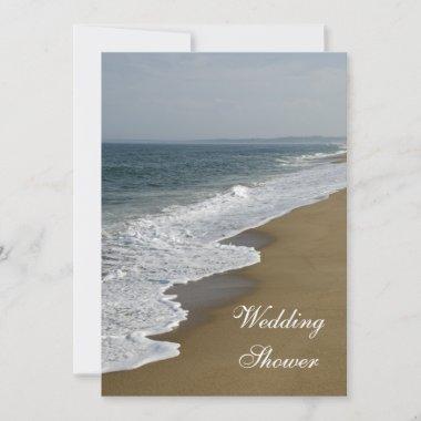 Beach and Ocean Waves Wedding Shower Invitations