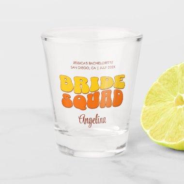 Beach Bachelorette Party Bride Squad Bridesmaid Shot Glass