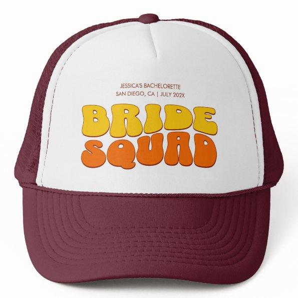 Beach Bachelorette Party Bride Squad Bridesmaid Trucker Hat