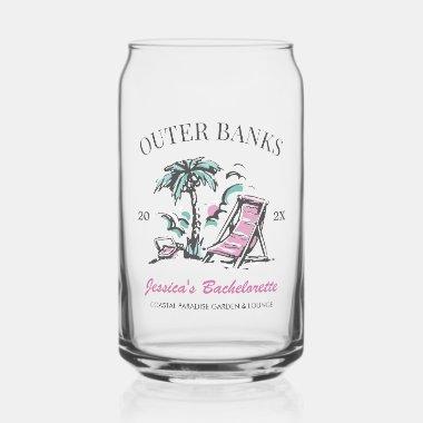Beach Bachelorette Party Custom Bridesmaid Gift Can Glass