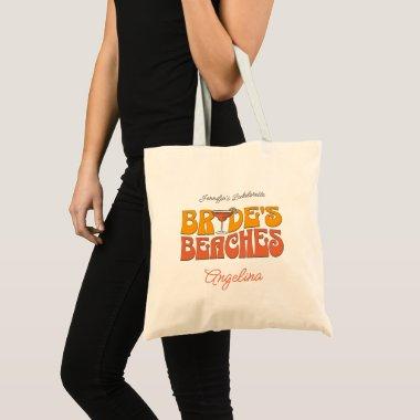 Beach Bachelorette Party Groovy Bride's Beaches Tote Bag