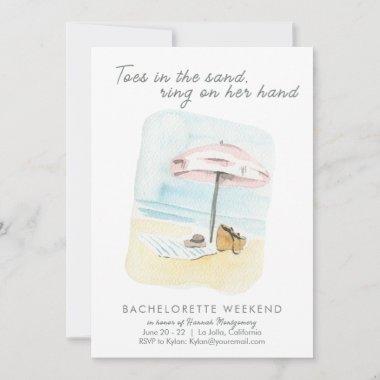 Beach Bachelorette Party Timeline Invitations