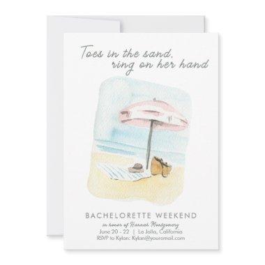 Beach Bachelorette Party Timeline Invitations