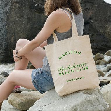 Beach Bachelorette Retro Modern Personalized Tote Bag