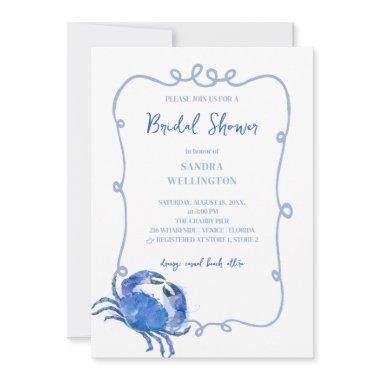 Beach Blue Crab Doodle Frame