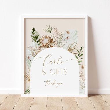 Beach bohemian pampas grass Invitations and gifts poster