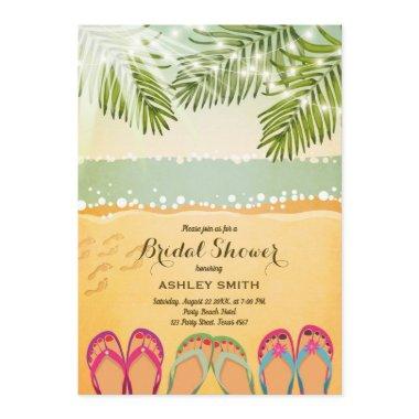 Beach Bridal shower Invitations Vintage Tropical