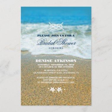 Beach Bridal Shower Rope Knot Invitations