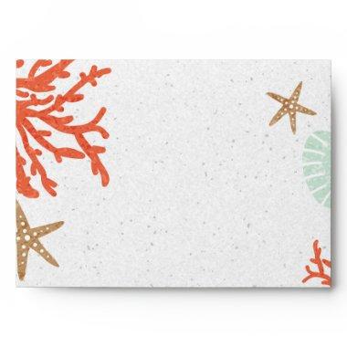 Beach Coral Reef Sea Shell & Starfish Envelopes