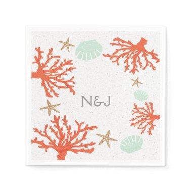 Beach Coral Reef Sea Shell & Starfish Napkins
