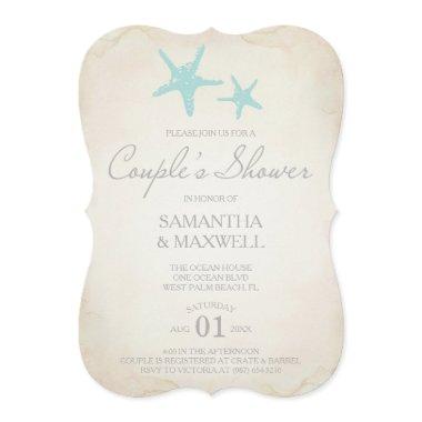 Beach Couple's Shower Invitations - Starfish