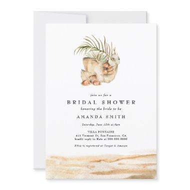 Beach Dried Tropical Desert Boho Bridal Shower Invitations