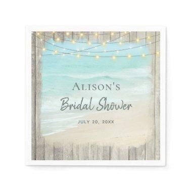 Beach Ocean Rustic Wood  Napkins