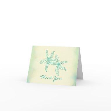 Beach Ocean Starfish Couple Thank You