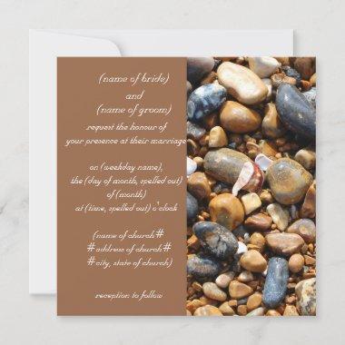 beach pebbles Invitations