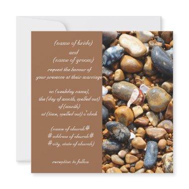 beach pebbles Invitations