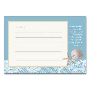 Beach Romance Recipe Invitations Blue