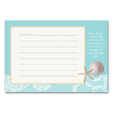 Beach Romance Recipe Invitations Robin Egg Blue