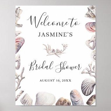 Beach Sea Shell and Coral - Bridal Shower Sign