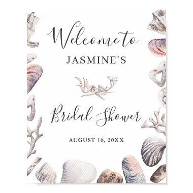 Beach Sea Shell and Coral - Bridal Shower Sign