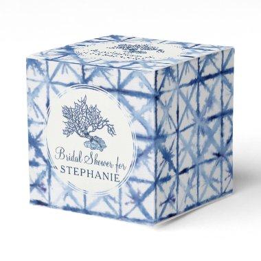 Beach Seashell Modern Blue and White  Favor Boxes