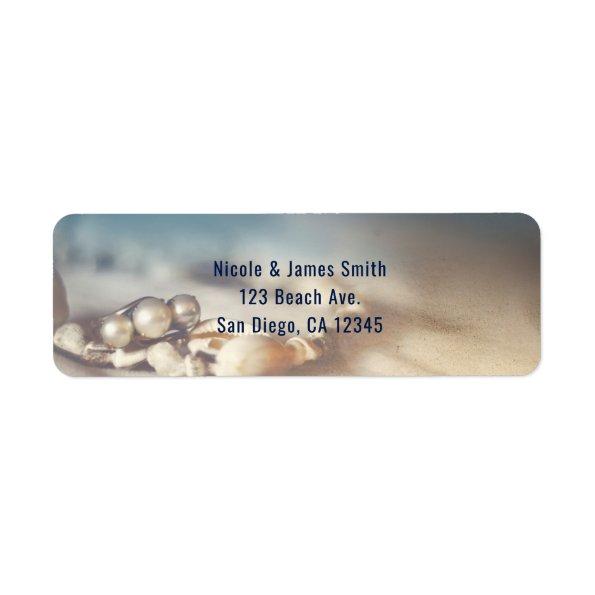 Beach Shells & Pearl Jewelry Elegant  Label