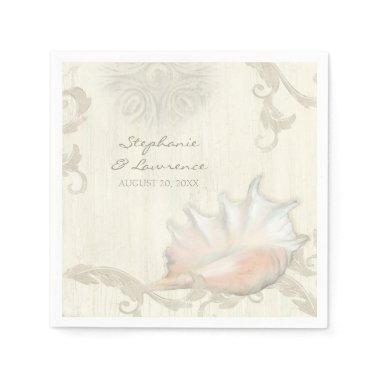 Beach Shells Seashells Wedding Bridal Shower Napkins