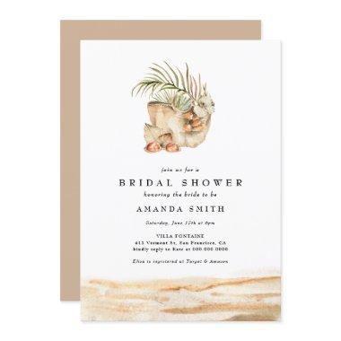 Beach Summer Tropical Desert Boho Bridal Shower Invitations